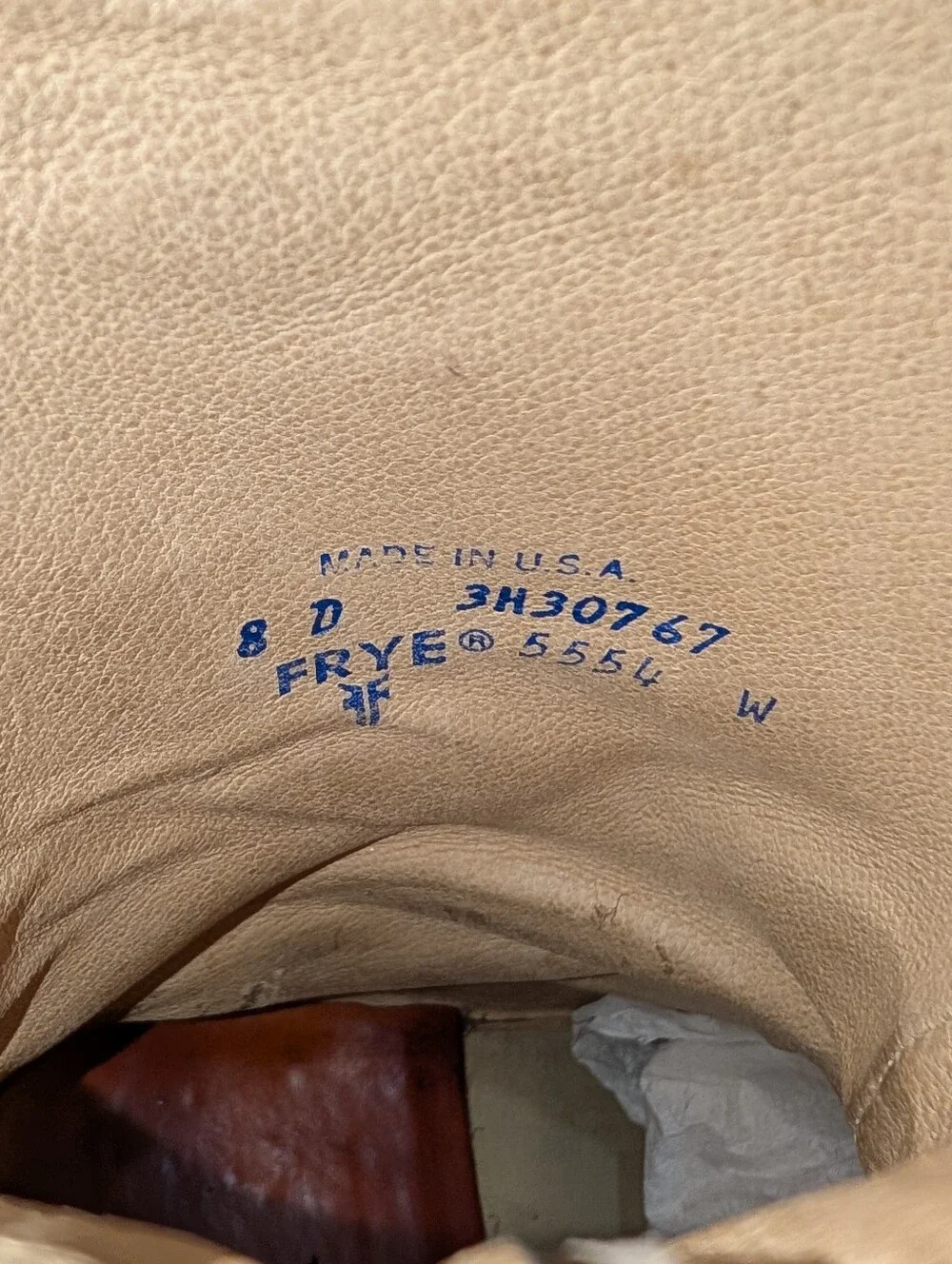 VINTAGE 70's Campus Red Leather Square Toe Zip-Up Ankle Boots - Made in USA - Picture 15 of 16